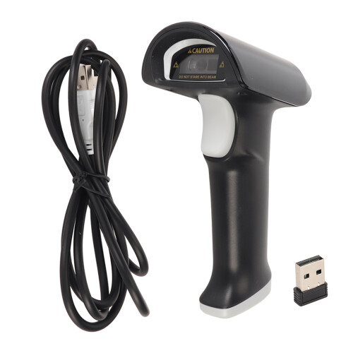 Highly Accurate Barcode Scanner, Handheld Automatic Rechargeable Reader with Wireless Connection and Multi-language Support for Effortless Inventory