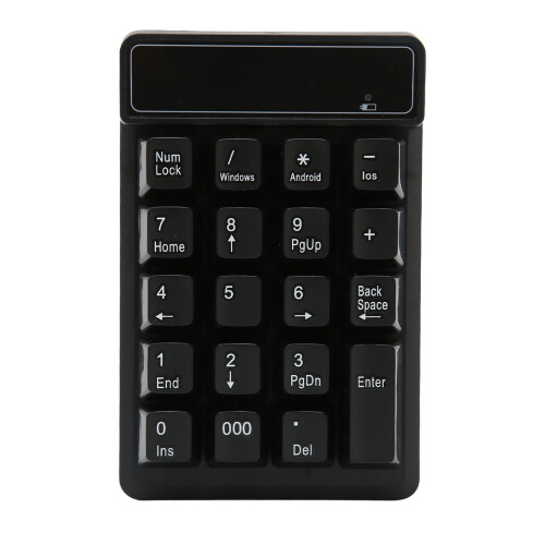 Numeric Keypad Bluetooth Connection Wireless Compact Design With 19 U Shaped Concave Keys Compatible With Windows Systems Professional Chip Set For