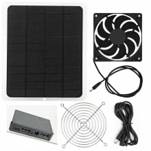 Painel solar resistente às intempéries para uso externo, mini ventilador de carregamento rápido 20W 12V de silício monocristalino, remoção