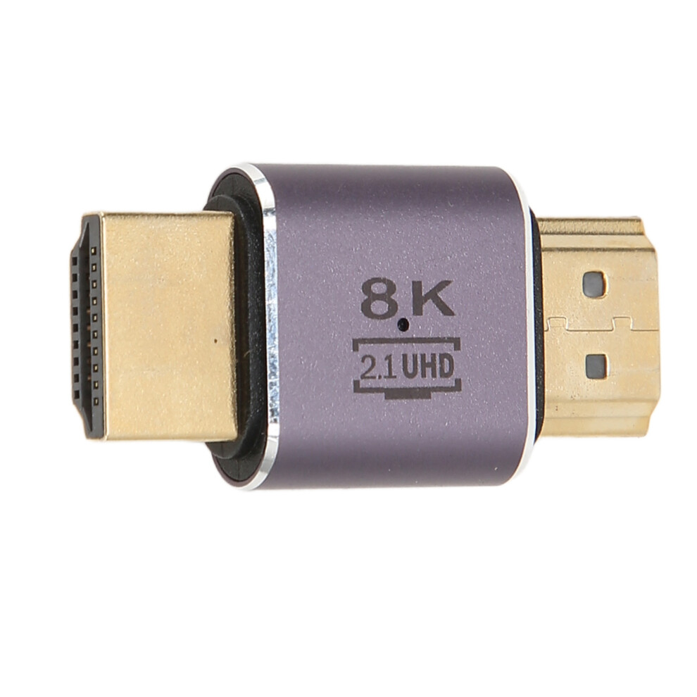 8K Hdmi 48Gbps Coupler 2.1 Male To Male Multimedia Interface Adapter With Led 9341371398336