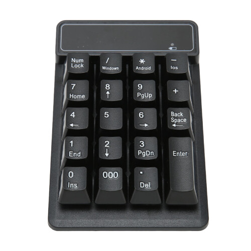Numeric Keypad Bluetooth Connection Wireless Compact Design With 19 U Shaped Concave Keys Compatible With Windows Systems Professional Chip Set For 2