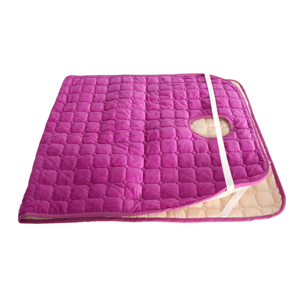 Unisex Purple Luxury Cotton Salon Bed Mattress 80X190cm Anti-Slip Cushion