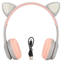 Căști Bluetooth colorate cu urechi de pisică, modul cu fir menține petrecerea în mișcare