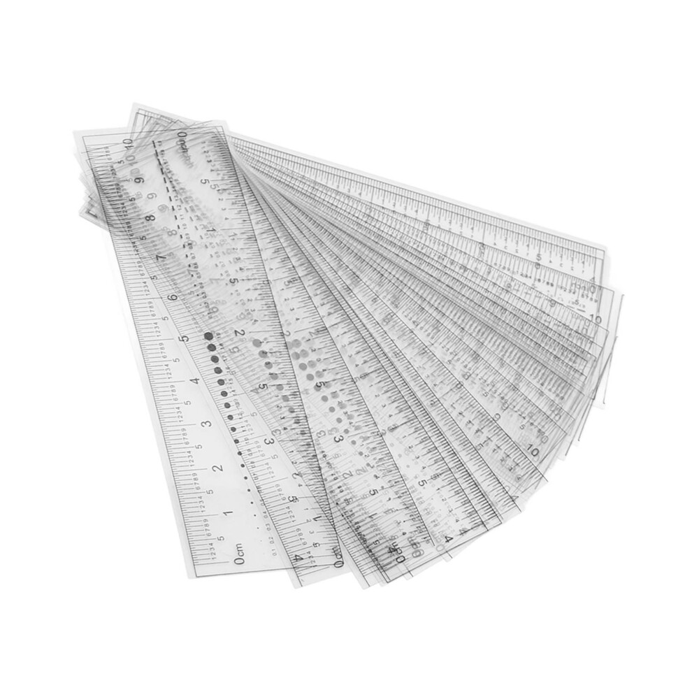 20pcs Foldable Eyebrow Template Ruler Microblading Shaping Tool 10cm
