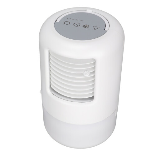 Mini Air Conditioner Quiet Evaporative Cooling Fan With Timer Function And USB Charging Capability For Travelers And Remote Workers 2