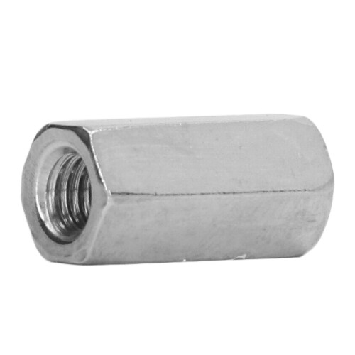 20Pcs M6 Stainless Steel Hex Coupling Nuts Rust Resistant Connector Silver 2