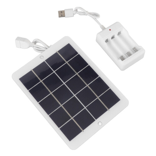 Portable Mini Solar Charger, High Conversion Efficiency Polysilicon Solar Panel For Outdoor Adventures, 3W Maximum Power 5V Working Voltage, 2