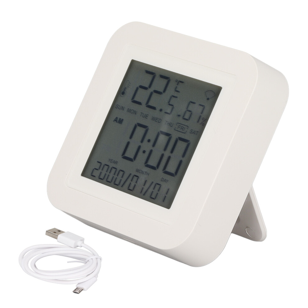 Electronic Indoor Climate Monitor, WiFi Control & IR Remote Control, Data Storage & Smart Alert, Temperature Humidity Sensor, App Notification For