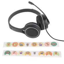 M A R T Noise Cancelling Boom Headset With Concealed Microphones In Line Volume Control Foldable Design Breathable Earmuffs Over Ear Build With 4D