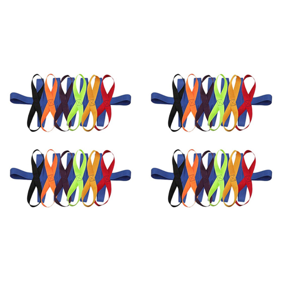 4X Children's Walking Ropes for Preschool Daycare School Kids Outdoor Colorful Handles for  to 12 Children 2 Teachers