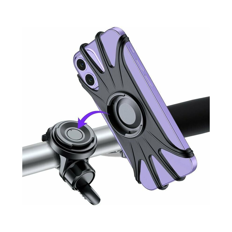 Universal Bike Mount With Quick Release, Silicone Grip For 4.0-6.5 Inch Smartphones, Including Iphone 13 Series, 360 Rotation For Optimal Viewing, 9433291943533