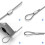 2000PCS 1/16 Inch Cable Ferrule Set Aluminum Alloy Crimping Loop Sleeve for Wire Rope 5