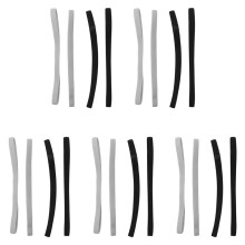 20 Pcs Thick Non-Slip Elastic Sport Headbands Hair Headbands,Exercise Hair and Sweatbands for Women and Men(Black, Grey)