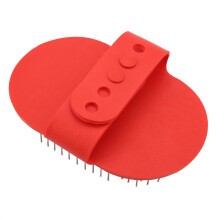Escova de silicone com cerdas macias de borracha para seu animal de estimação, alça ajustável que garante uma pegada confortável, material de