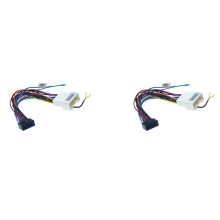 2Pc Car Stereo Radio 16PIN Adaptor Wiring Harness for  Lancer-Ex ASX Power Calbe Wire  Unit Harness