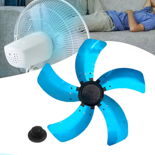1 Stück 16 Zoll 5-Lüfterblätter Haushaltsventilatorblatt mit Mutterabdeckung Standventilator oder Tischventilatorersatzzubehör
