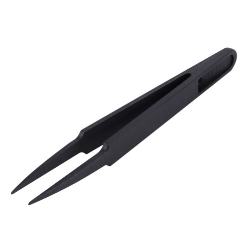 60 Pcs Black Plastic Electronic Pointy Tip Anti-Static Tweezers 2