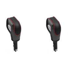 2X Car PU Carbon  Red Gear Shift Cover para  EcoSport Escape / Fusion / C-Max Energi Wagon / Fiesta / Focus