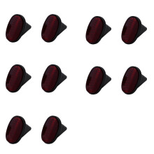 10 Pcs Bicycle Rear Tail  Reflector Mudguard Oval Warnning Red Black