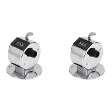 4X Round Base 4 Digit Manual Hand Tally Mechanical Click Counter