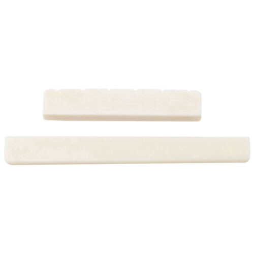 5X White Guitar Parts 6 String Classical Guitar Bone Bridge Saddle and Nut Set 2