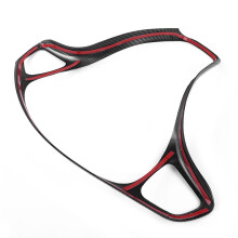 2X Steering Wheel Panel Cover Trim for W213 W205 X253 C E GLC 2014-2017 (Carbon Fiber Texture)