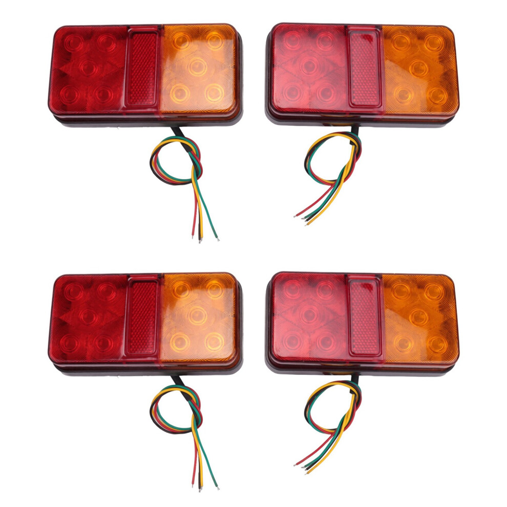 4Pcs Car Led Trailer Tail 12V-80V Truck Side 10Led Truck Turn Signal For Truck Boat Pickup Rv Utv Light 6031841336113