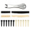 1 Set Guitar Bridge Pins Puller Pulling Remover Extractor Tool & 1 Set Guitar String Tuning Key Pegs/Machine  Knobs 2