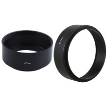 2x 67mm/46mm Mount Standard Metal Lens Hood for