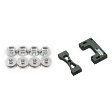 1 Set Rc Car Metal Steering Servo Warehouse Fixed Mounting Bracket & 8 Pcs Metal Connecting Rod Screw Gasket