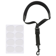 9 Pcs Saxophone Accessories: 8Pcs Alto/Tenor Mouthpiece Patches Pads 0.8mm & 1 Pcs Neck Strap with Snap Hook