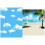 3X5Ft  Sky White Cloud Photography Backdrop Screen Background Studio Props & 3X5Ft Summer Seaside Beach 1
