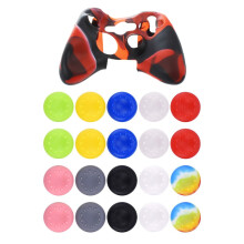 1 Pcs Silicone Cover Case Skin  Controller Camo+Black & 20Pcs Silicone Thumb Grips Caps Stick Protect Cover