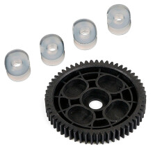5 Pcs Spur Gear 57 Tooth and Damper Bush Set for 1/5 HPI ROVAN ROFUN BAJA 5B Rc Car Parts,1 Pcs 66062 & 4 Pcs 65082