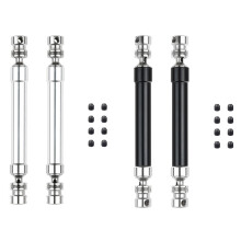 2 Set Metal CVD Drive Shaft 110-160mm for 1/10 RC Rock Crawler Axial SCX10 90046 Trx4, Silver & Black