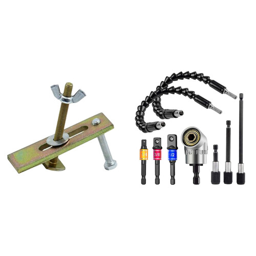 1 Set 80mm CNC Engraving Machine Press Plate Clamp Platform Splint & 1 Pcs Extension Hex Shank Drill Nut Driver Bit Set