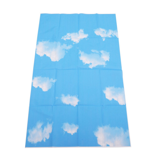 3X5Ft  Sky White Cloud Photography Backdrop Screen Background Studio Props & 3X5Ft Summer Seaside Beach 2