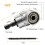 1 Set 80mm CNC Engraving Machine Press Plate Clamp Platform Splint & 1 Pcs Extension Hex Shank Drill Nut Driver Bit Set 6