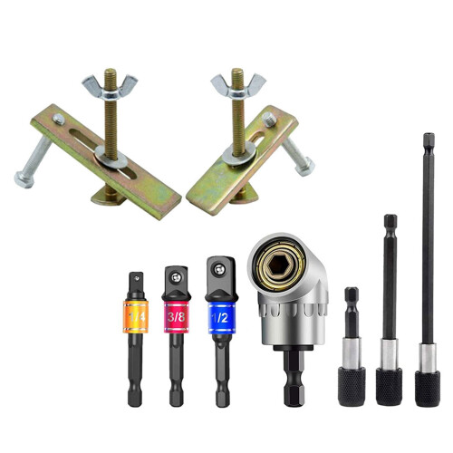 1 Set 80mm CNC Engraving Machine Press Plate Clamp Platform Splint & 1 Pcs Extension Hex Shank Drill Nut Driver Bit Set 1