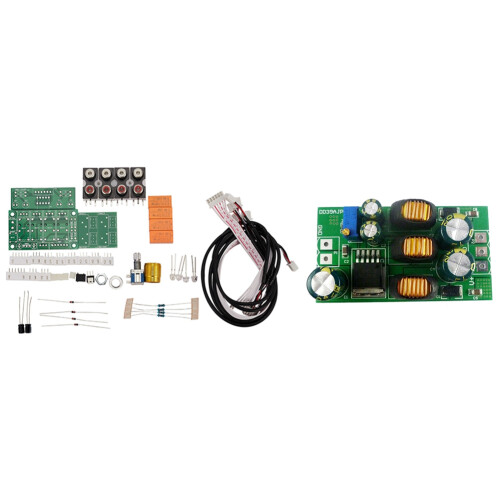 Relay 4-Way Audio Input Signal Selector with   Step- Boost-Buck Converter Module(No Terminal)