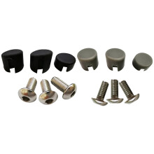 2Set Scooter Rear Back Mudguard Screw Rubber Cap Screw Plug Cover for M365 Electric Scooter (Black & Gray)