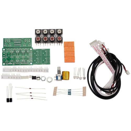 Relay 4-Way Audio Input Signal Selector with   Step- Boost-Buck Converter Module(No Terminal) 1