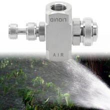 Spuittip luchtvernevelende nozzle koeling lage druk neveling sifon kegelvormige sliver 1/4 BSPT 30 graden verwarming