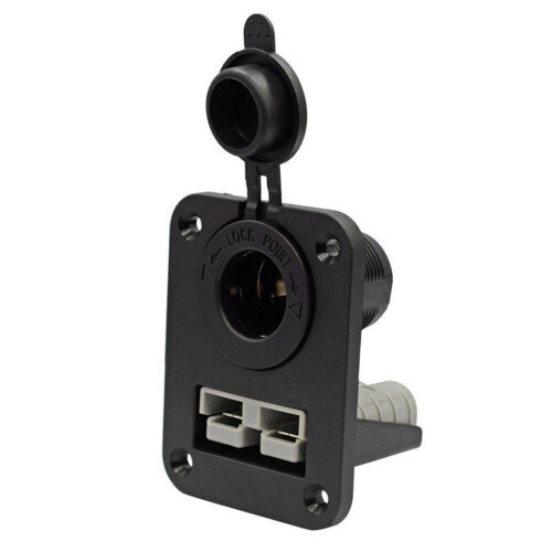 2 Set Flush Mount Anderson Plug Socket Double USB Charger Socket Panel for Caravan  Boat Truck 2