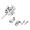 2Pcs Guitar Strap Lock Guitar Belts Buckle Button Thread & 2 Pcs Electric Guitar Roller String Tree String Retainer 1