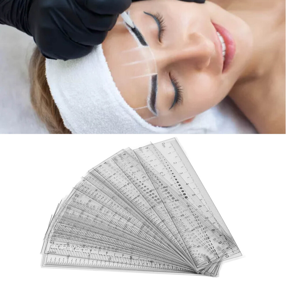 20pcs Foldable Eyebrow Template Ruler for Microblading & Shaping 10cm
