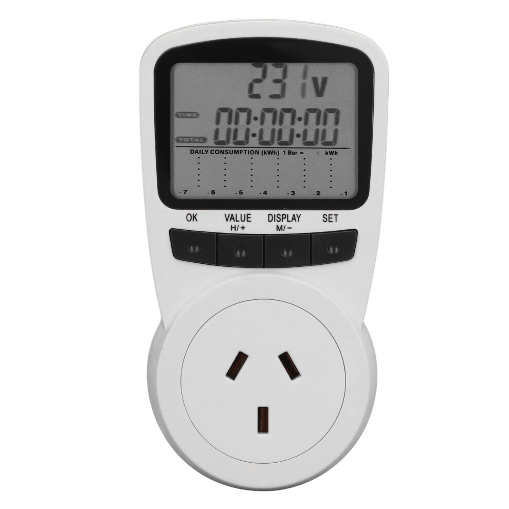 Energy-Saving Device, Digital Lcd Display Power Consumption Analyzer For Household Appliances, Overload Protection At 2900W/13A, Suitable For Various 9448196834916