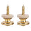 4Pcs Wool Copper Guitar Strap Lock Locking Pegs Pins Mushroom Shape End Button, 2 Pcs Black & 2 Pcs Gold 2
