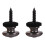 4Pcs Wool Copper Guitar Strap Lock Locking Pegs Pins Mushroom Shape End Button, 2 Pcs Black & 2 Pcs Gold 3
