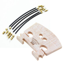 5Pcs Violin Tail Gut Tail Cord Gut Cord Nylon with Violin Bridge Maple,4/4 Size Violin Fitted Bridge Parts